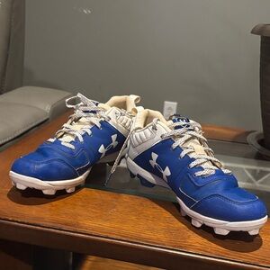 Under Armour Royal Blue and White Sports Cleats